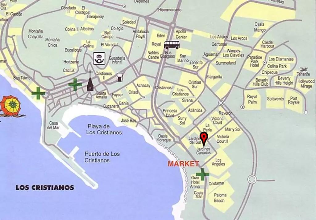 Jardin Canario Primera Linea De Playa Los Cristianos  Eksteriør billede